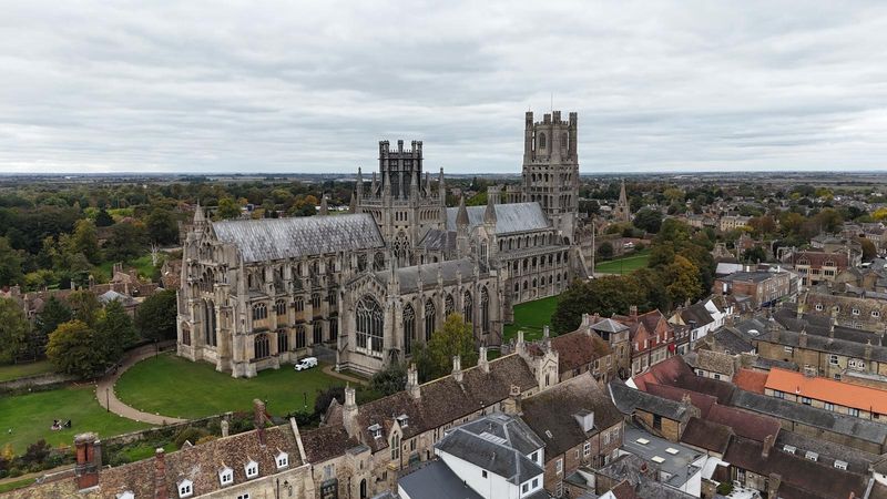 Ely Cathedral, captured by drone during a survey.