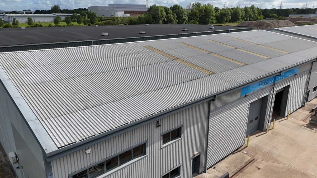 Roof of an industrial building