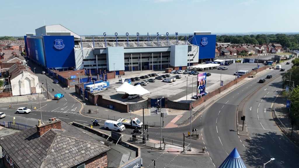 Image, taken via drone of the former Everton One Building.