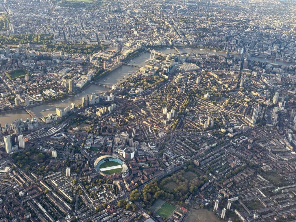 Aerial image of London city